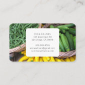 Nutritionist Health Coach Chef Zucchini Veggies Visitekaartje (Achterkant)