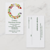 Nutritionist Monogram C Benoeming Afsprakenkaartje (Voorkant / Achterkant)