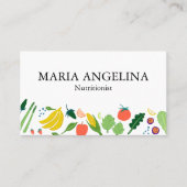 Nutritionist Personal Chef Modern Cool Veggies Visitekaartje (Voorkant)