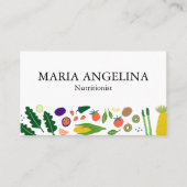 Nutritionist Personal Chef Modern Cool Veggies Visitekaartje (Voorkant)
