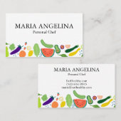 Nutritionist Personal Chef Modern Cool Veggies Visitekaartje (Voorkant / Achterkant)