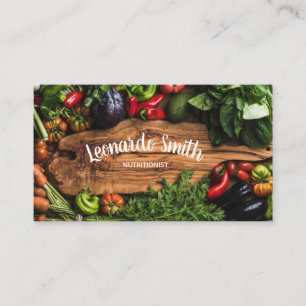 Nutritionist Raw Vegetarian Food Life Coach Card Visitekaartje