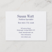 Nutritionist Sliced Apple Visitekaartje (Achterkant)