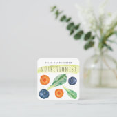 Nutritionist  vierkante visitekaartje (Staand voorkant)