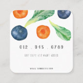 Nutritionist  vierkante visitekaartje (Achterkant)