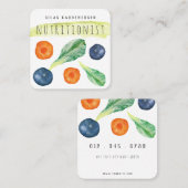 Nutritionist  vierkante visitekaartje (Voorkant / Achterkant)
