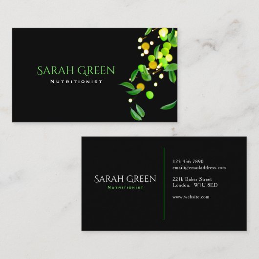 Nutritionist Visitekaartje (Voorkant / Achterkant)
