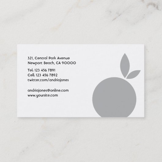 Nutritionist - Visitekaartjes (Achterkant)