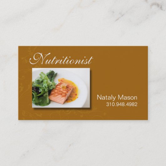 "Nutritionist" Voedselcoach, gezond, gewichtsverli Visitekaartje (Voorkant)