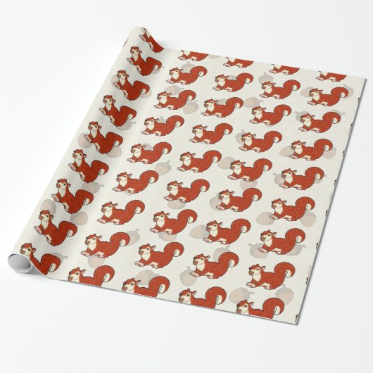 Nuts4Squirrels Cadeaupapier (Uitgerold)
