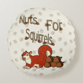 Nuts4Squirrels Rond Kussen (Voorkant)