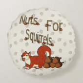 Nuts4Squirrels Rond Kussen (Achterkant)
