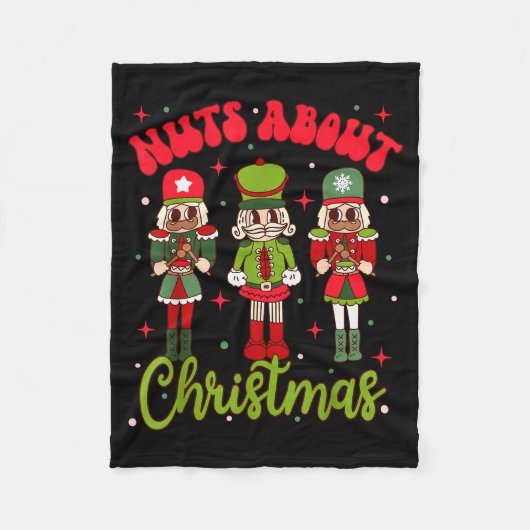 Nuts About Christmas Groovy Christmas Nutcracker S Fleece Deken (Voorkant)