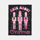 Nuts About Christmas Nutcracker Funny Christmas Fleece Deken (Voorkant)