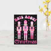 Nuts About Christmas Nutcracker Funny Christmas  Kaart (Gele Bloem)