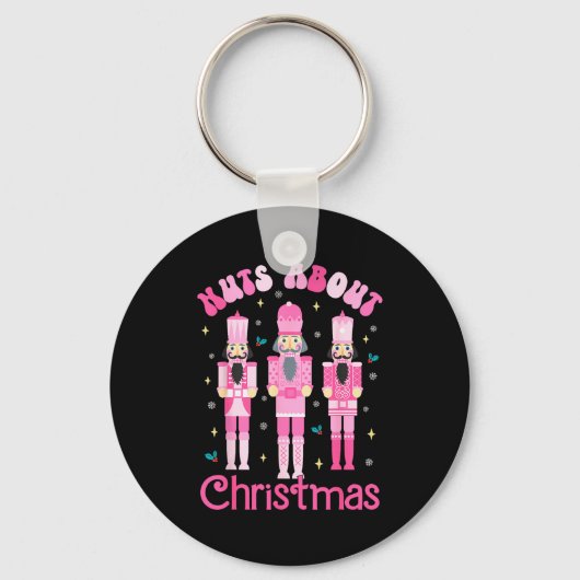 Nuts About Christmas Nutcracker Funny Christmas Sleutelhanger (Voorkant)
