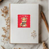 Nuts About Christmas Playful Squirrel Winter Dress Sticker