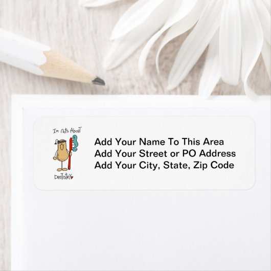 Nuts about Dentistry T-shirts en Gifts Etiket (Insitu)