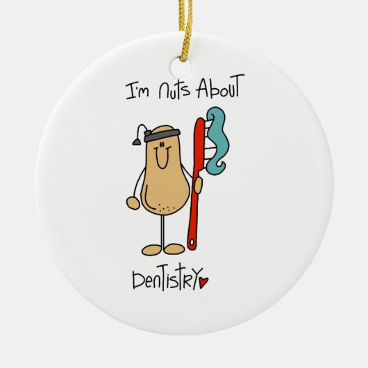 Nuts about Dentistry T-shirts en Gifts Keramisch Ornament (Voorkant)