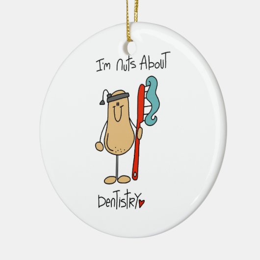Nuts about Dentistry T-shirts en Gifts Keramisch Ornament (Links)
