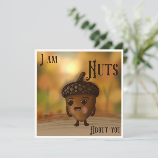 Nuts About You Bedankkaart (Staand voorkant)