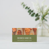 Nuts beans Healthy Food Visitekaartjes / Olive BG (Staand voorkant)