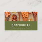 Nuts beans Healthy Food Visitekaartjes / Olive BG (Voorkant)