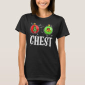 Nuts Borst Kerst Grappig Matching Paar Chestnu T-shirt (Voorkant)