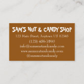 Nuts Cashew Almond Peanut Nut Snoep Shop Foodie Visitekaartje (Achterkant)