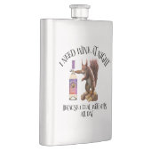 Nuts de hele dag - Funny Squirrel Wine Drinker Flacon (Rechts)