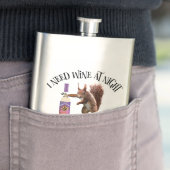 Nuts de hele dag - Funny Squirrel Wine Drinker Flacon (Voorbeeld)