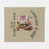 Nuts de hele dag - Funny Squirrel Wine Drinker Fleece Deken (Voorkant (Horizontaal))