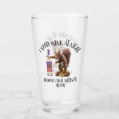 Nuts de hele dag - Funny Squirrel Wine Drinker Glas (Achterkant)