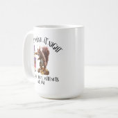 Nuts de hele dag - Funny Squirrel Wine Drinker Koffiemok (Voorkant links)