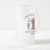 Nuts de hele dag - Funny Squirrel Wine Drinker Matglas Bierpul (Voorkant rechts)