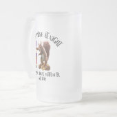 Nuts de hele dag - Funny Squirrel Wine Drinker Matglas Bierpul (Voorkant links)