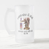 Nuts de hele dag - Funny Squirrel Wine Drinker Matglas Bierpul (Links)