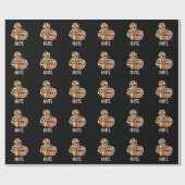Nuts Funny Food Pun Dark BG Cadeaupapier (Vlak)