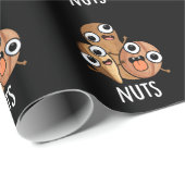 Nuts Funny Food Pun Dark BG Cadeaupapier (Rol Hoek)