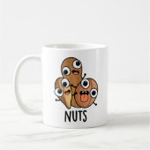 Nuts Funny Nutty Food Pun Koffiemok (Links)