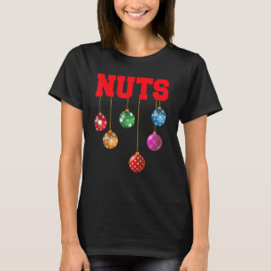 Nuts kerstkastanjes Couples Nuts Bauble Famil T-shirt