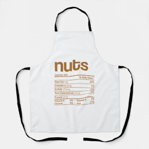 Nuts Nutrition Facts Funny Thanksgiving Kerstmis Schort