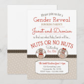 Nuts of No Nuts bewerkbaar Geslacht onthullen uitn Kaart (Voorkant / Achterkant)