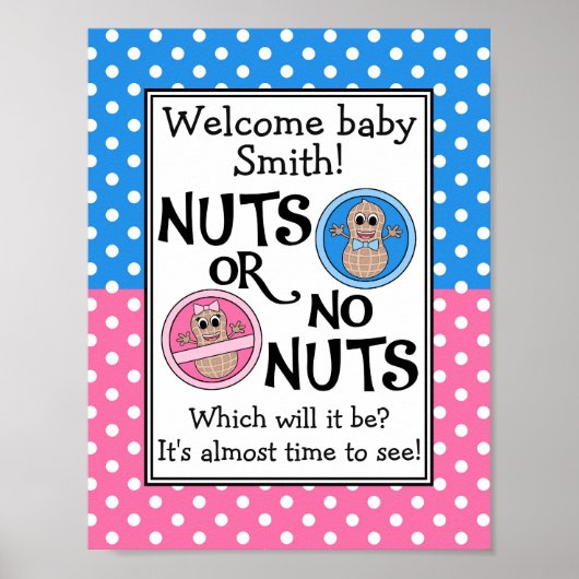  Nuts of No Nuts gender onthullen poster (Voorkant)