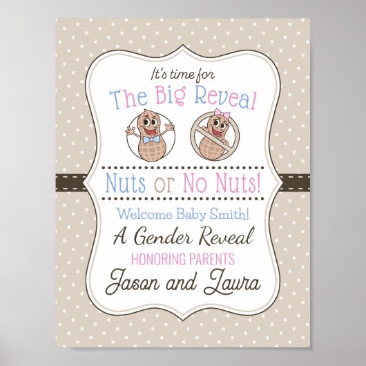  Nuts of No Nuts gender onthullen poster (Voorkant)