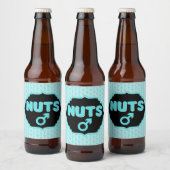 Nuts of No Nuts Pink|Blue Gender onthult Funny Bier Etiket (Flessen)