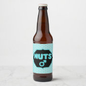 Nuts of No Nuts Pink|Blue Gender onthult Funny Bier Etiket (Voorkant)