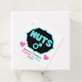 Nuts of No Nuts Pink|Blue Gender Reopenbaart Bedankjes Labels