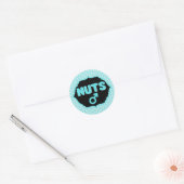 Nuts of No Nuts Pink|Blue Gender Reopenbaart Ronde Sticker (Envelop)