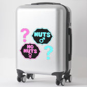 Nuts of No Nuts Pink|Blue Gender Reopenbaart Stick Sticker (Koffer)